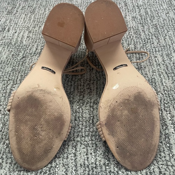 Gianni Bini Nude Suede Heels - Picture 6 of 6